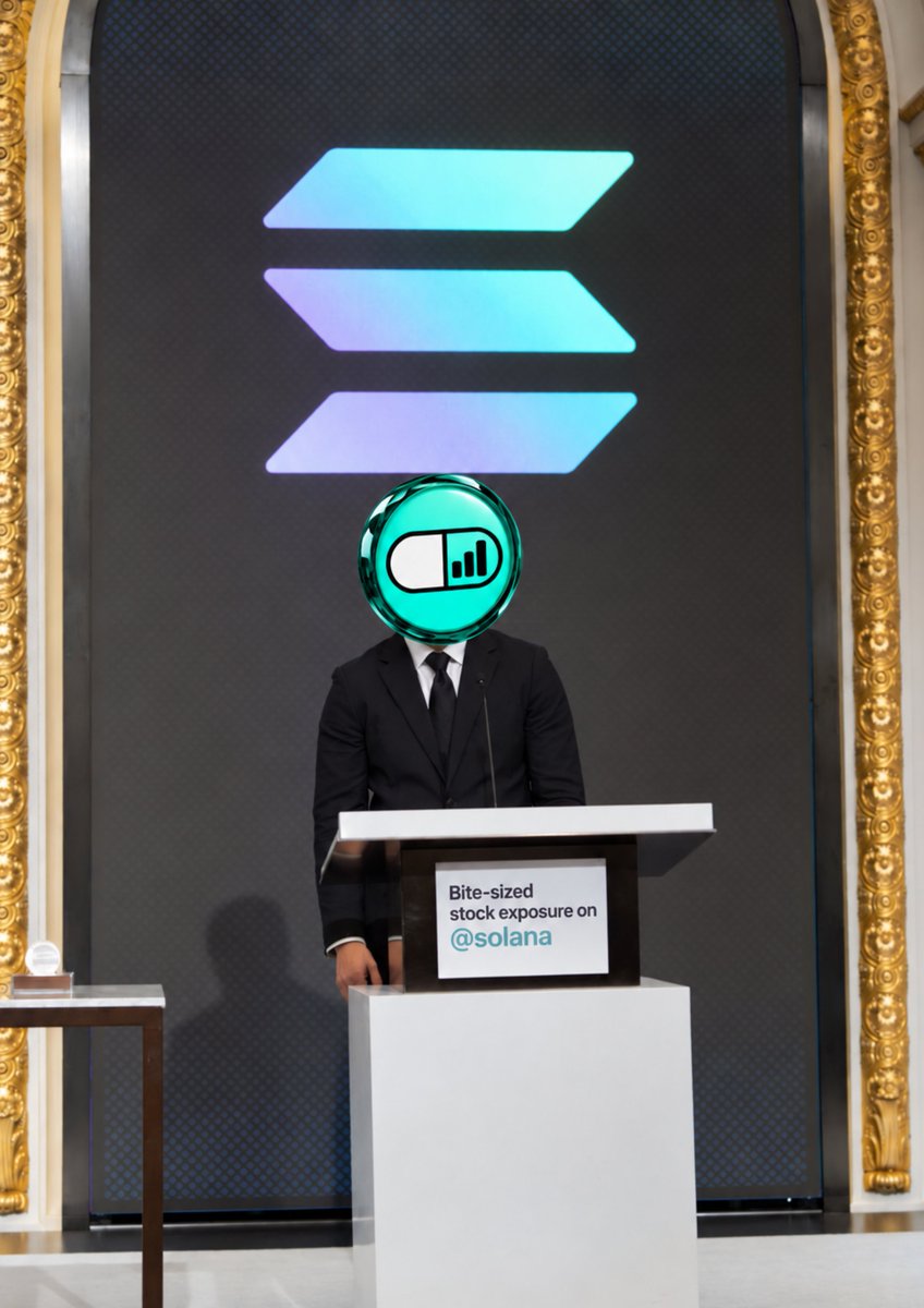 stockpills's tweet photo. The stock market has a new speaker.

STOCKPILLS
Bite-sized stock exposure, built on @solana.

One pill at a time. https://t.co/mvRAcLsXC0
