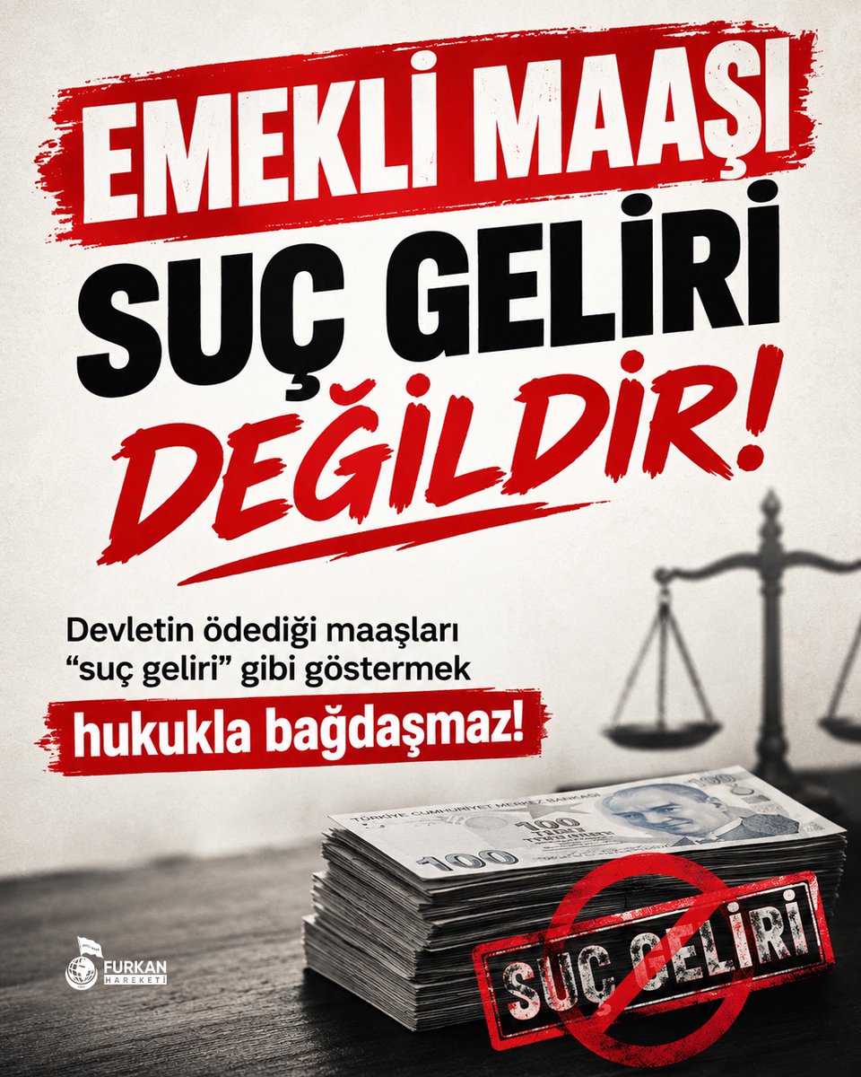 fhengellenemezz's tweet photo. EMEKLİ MAAȘI SUÇ GELİRİ DEĞİLDİR!

Devletin ödediği maaşları "suç geliri" gibi göstermek hukukla bağdaşmaz!

https://t.co/eckb7YSmrY

AlparslanHoca MaaşınaBloke
EmekliMaaşına BlokeZulmü
#FurkanaSistematikZulüm https://t.co/GhPjnbx6at
