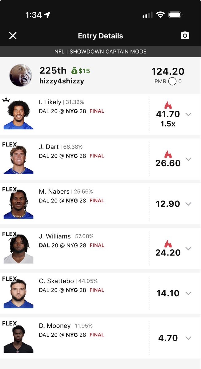 therealrsquier's tweet photo. @blanks_martin @dfskitchen This lineup was sitting in 1st until the Dingleberry drive, lol. https://t.co/2c27qBZRLJ