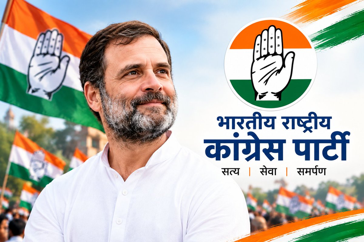 royal25167's tweet photo. “जनता की आवाज़, न्याय का विश्वास — राहुल गांधी के साथ कांग्रेस का प्रयास 🇮🇳”
या छोटा और आकर्षक:
“जनता के साथ, हर कदम देश के विकास के साथ 🇮🇳”
“सत्य • सेवा • संघर्ष — कांग्रेस का संकल्प”#Congress #IndianNationalCongress #CongressParty #India #Democracy https://t.co/GxdGBN9l5u