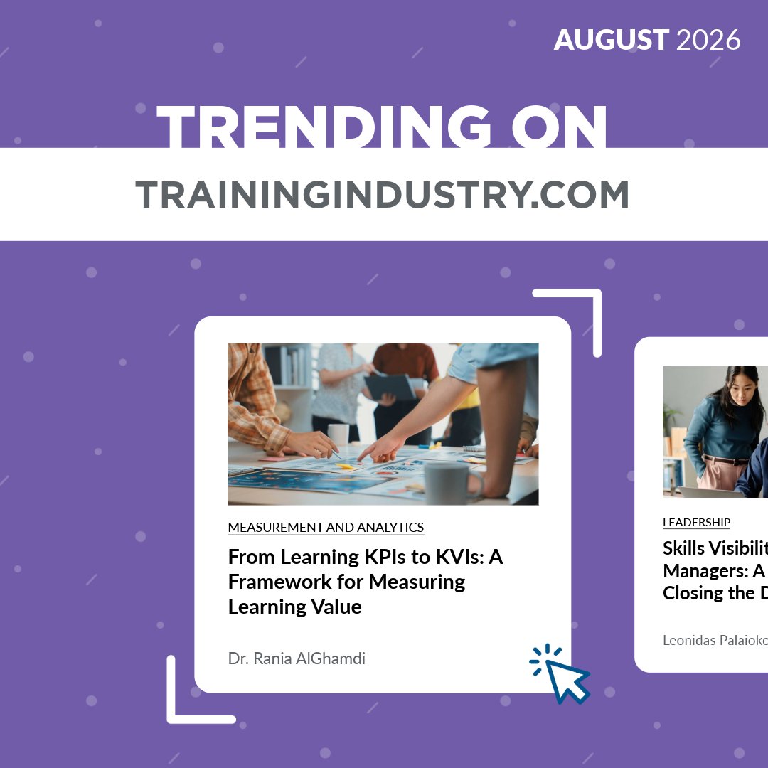 TrainingIndustr's tweet photo. August’s most-read articles point to a growing focus on what happens beyond the training itself: how learning shows up in daily work, how managers support development and how training teams can demonstrate meaningful business value.

https://t.co/8exNaiLFvi

#CorporateTraining https://t.co/WiHcaMJoLZ
