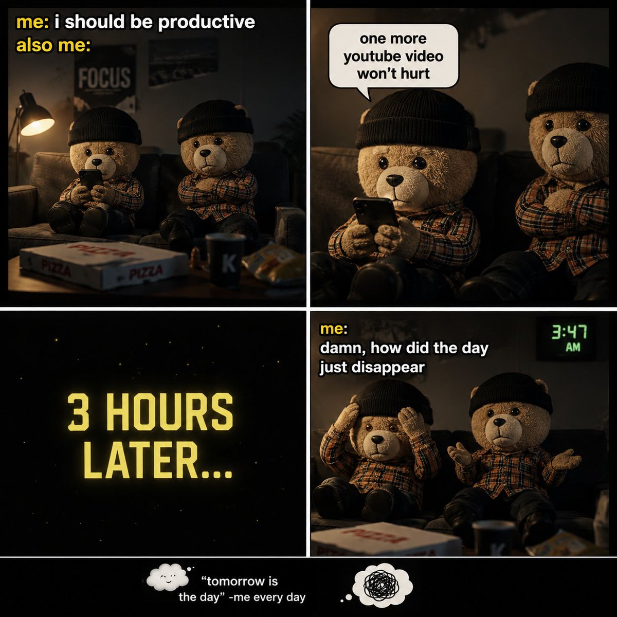 kovabearz's tweet photo. me trying to be productive https://t.co/VXvrbKGZOw