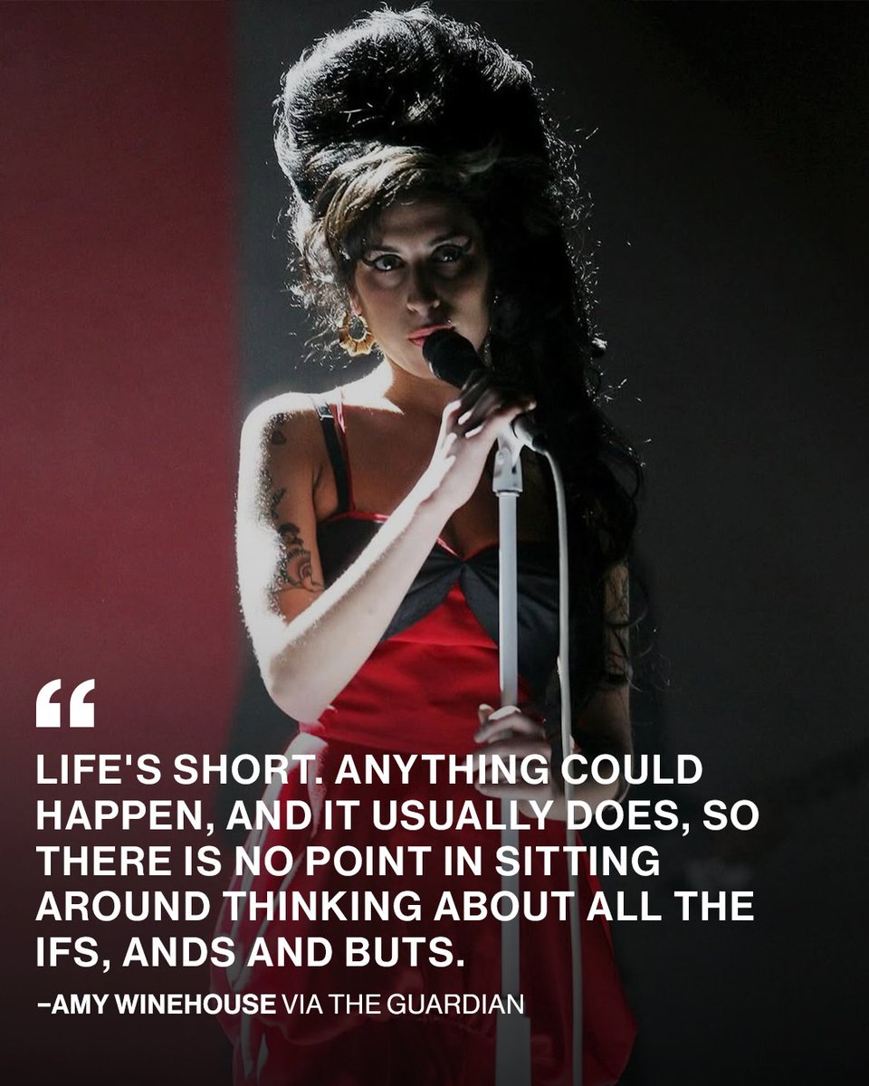 Complex's tweet photo. Remembering Amy Winehouse on what would have been her 43rd birthday 🕊️

Her quotes continue to inspire. https://t.co/vEnw81gbQo