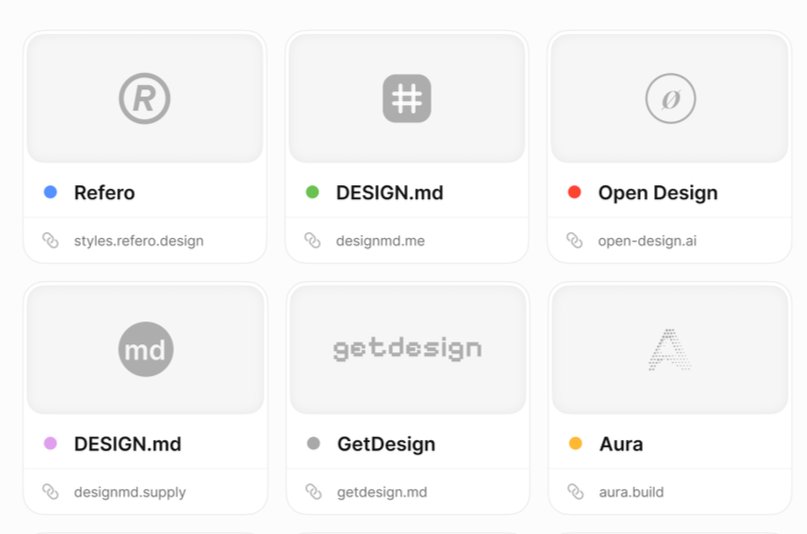 rakeshvanam45's tweet photo. 6 websites that generate your DESIGN.md for you.

Bookmark for later 👇

- https://t.co/483gvwHA5e
- https://t.co/UaOBF2Mtzm
- https://t.co/epvzS1JCHP
- https://t.co/NOdRrNA1hG
- getdesign.md
- https://t.co/YIoHUvKZ5f

What am I missing? https://t.co/CIm4ko9EKf