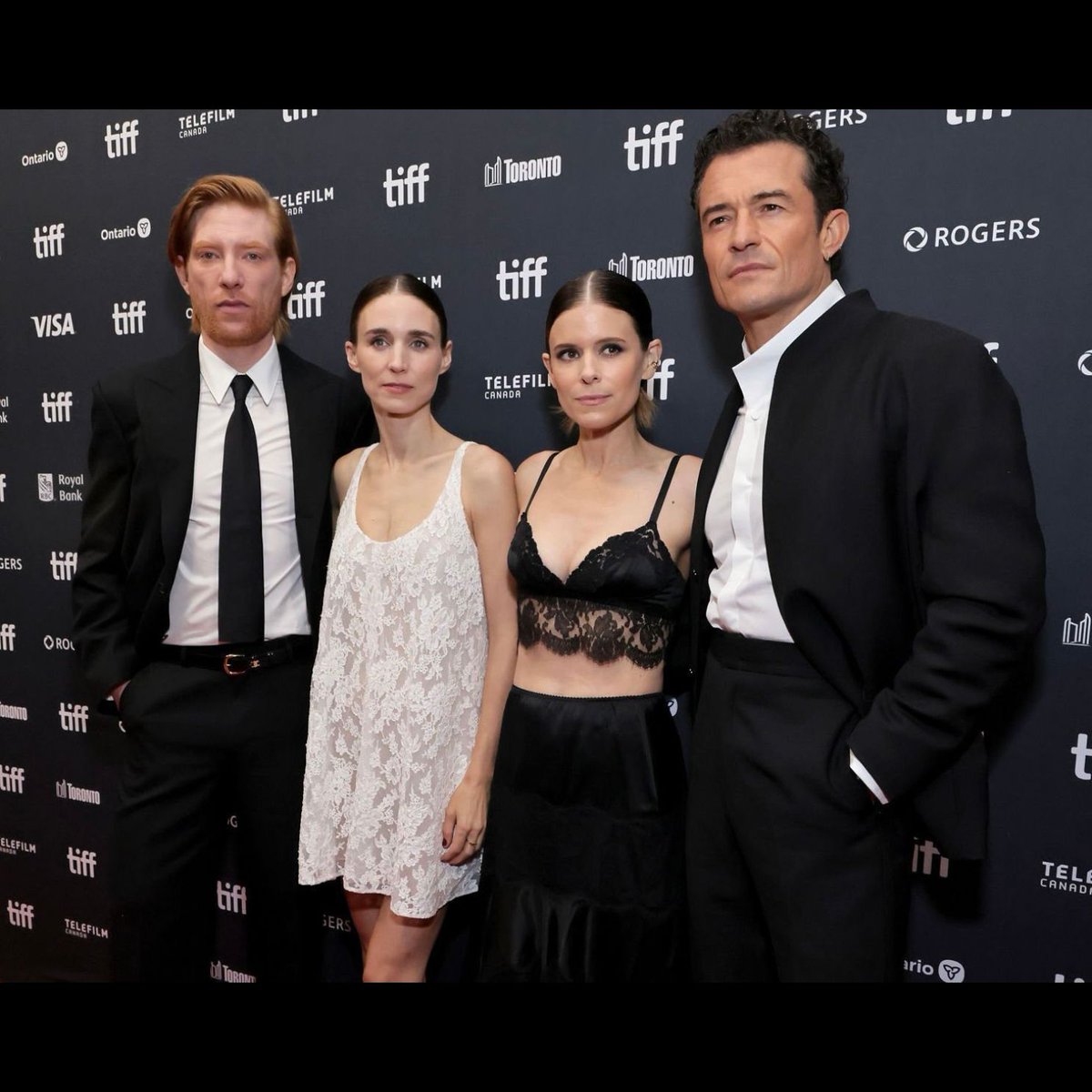 HanWayFilms's tweet photo. 📸  from the sold out Canadian premiere of #BuckingFastard at @tiff_net ✨ 

#KateMara #RooneyMara #DomhnallGleeson #OrlandoBloom https://t.co/C7JEK2mRDP