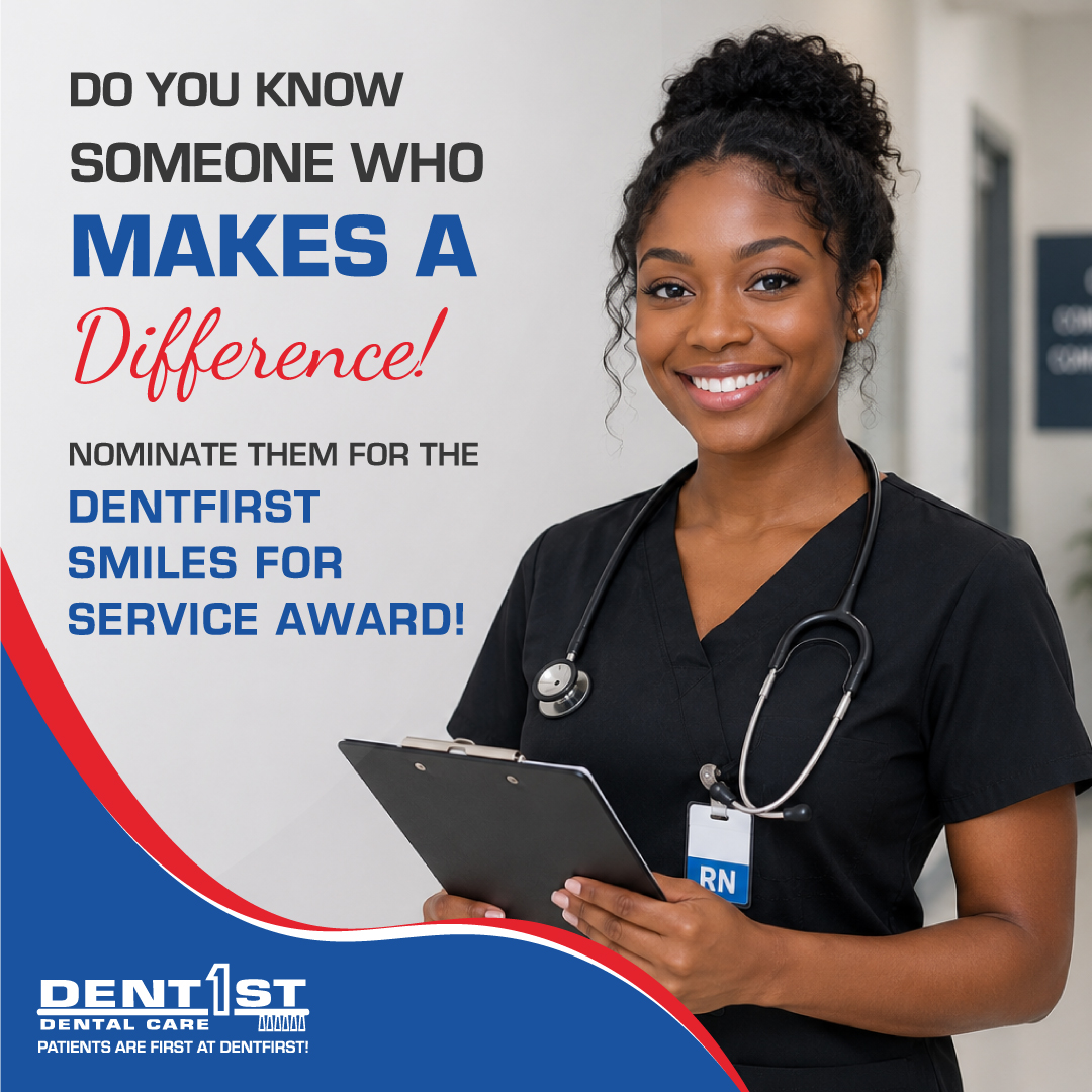 DentFirst's tweet photo. Only 10 days remain to nominate your community hero!

Help DentFirst recognize a teacher, coach, nurse, veteran, first responder or community hero whose service has made a lasting difference.

Nominate by Oct. 15: Smiles for Service Award
https://t.co/Z9voqzeeKP https://t.co/EtplY0xaO2