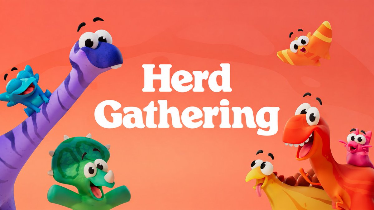 Claynosaurz's tweet photo. Herd Gathering tomorrow at 2pm EDT.

Head to Discord and check the Collector Announcements channel for all the details.

See you there! https://t.co/5rr7ZdXpqS