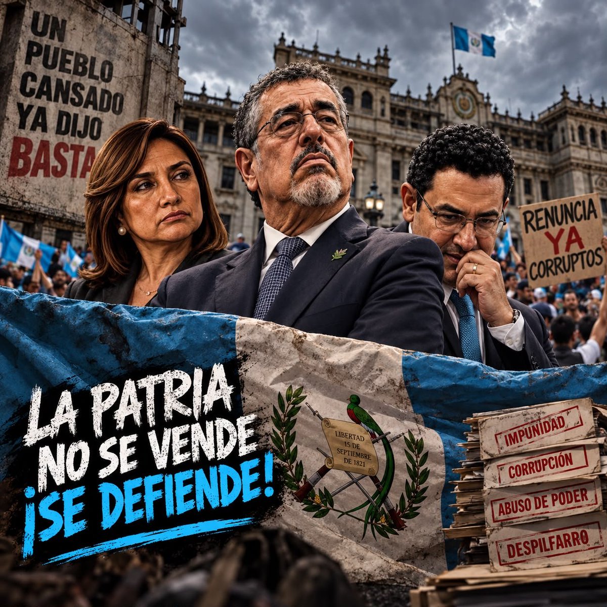 AquientrenosGT's tweet photo. Es momento de UNIRNOS y demostrarle a estos parásitos que los dueños de Guatemala somos nosotros los ciudadanos!! #renuncienya https://t.co/0oc6HRCtSz