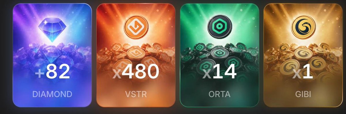 AriciSule01's tweet photo. İlk Gold Chest denemesi ve sonuç🔥

82 Diamond, 480 VSTR, 14 ORTA ve 1 GİBİ ile harika bir başlangıç oldu. Şansımız bol olsun, v0.1 lansmanı tıkır tıkır çalışıyor💎 

@BrolyzFi #RewardsHub #RewardYourTime #KutunuzuAçtınızmı https://t.co/Nb1qLDjIca