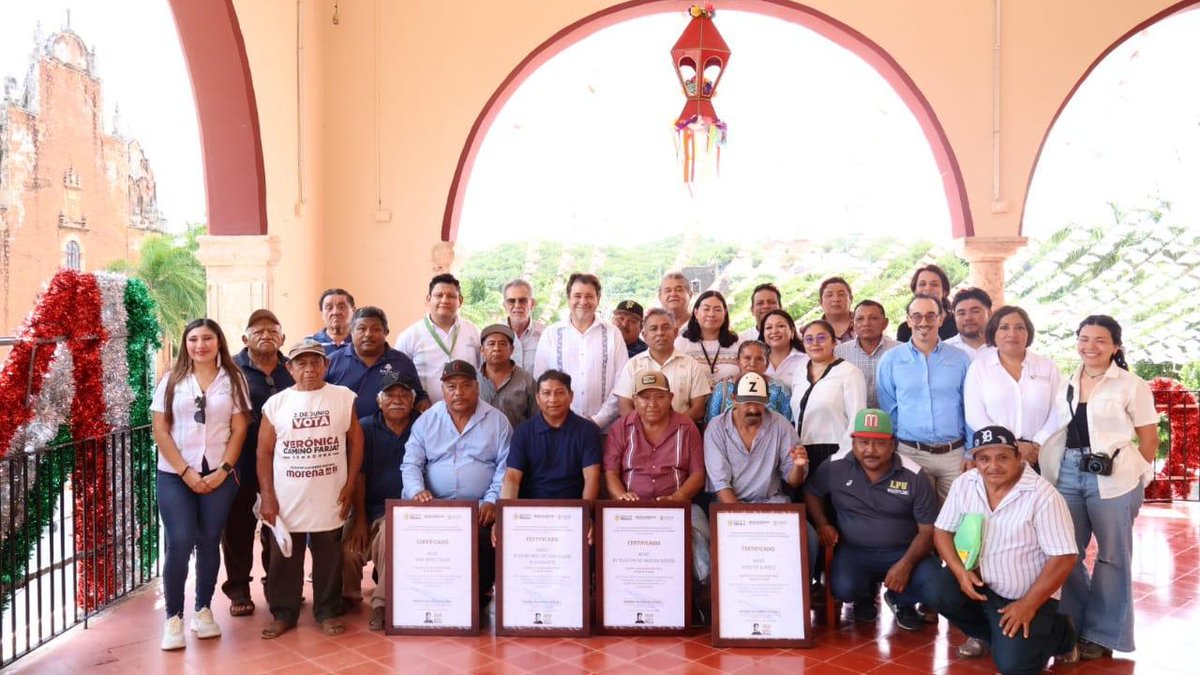 PAgraria's tweet photo. 📍#Yucatán 

🌳 Se entregaron certificados de Áreas Destinadas Voluntariamente a la Conservación a los ejidos Benito Juárez, San Juan Tekax, Nuevo Dzitas y San Diego Buenavista, cuyas áreas suman en conjunto 8,700 hectáreas destinadas a la conservación. 🌱🤝📜

#Conservacion #PropiedadSocial #MedioAmbiente