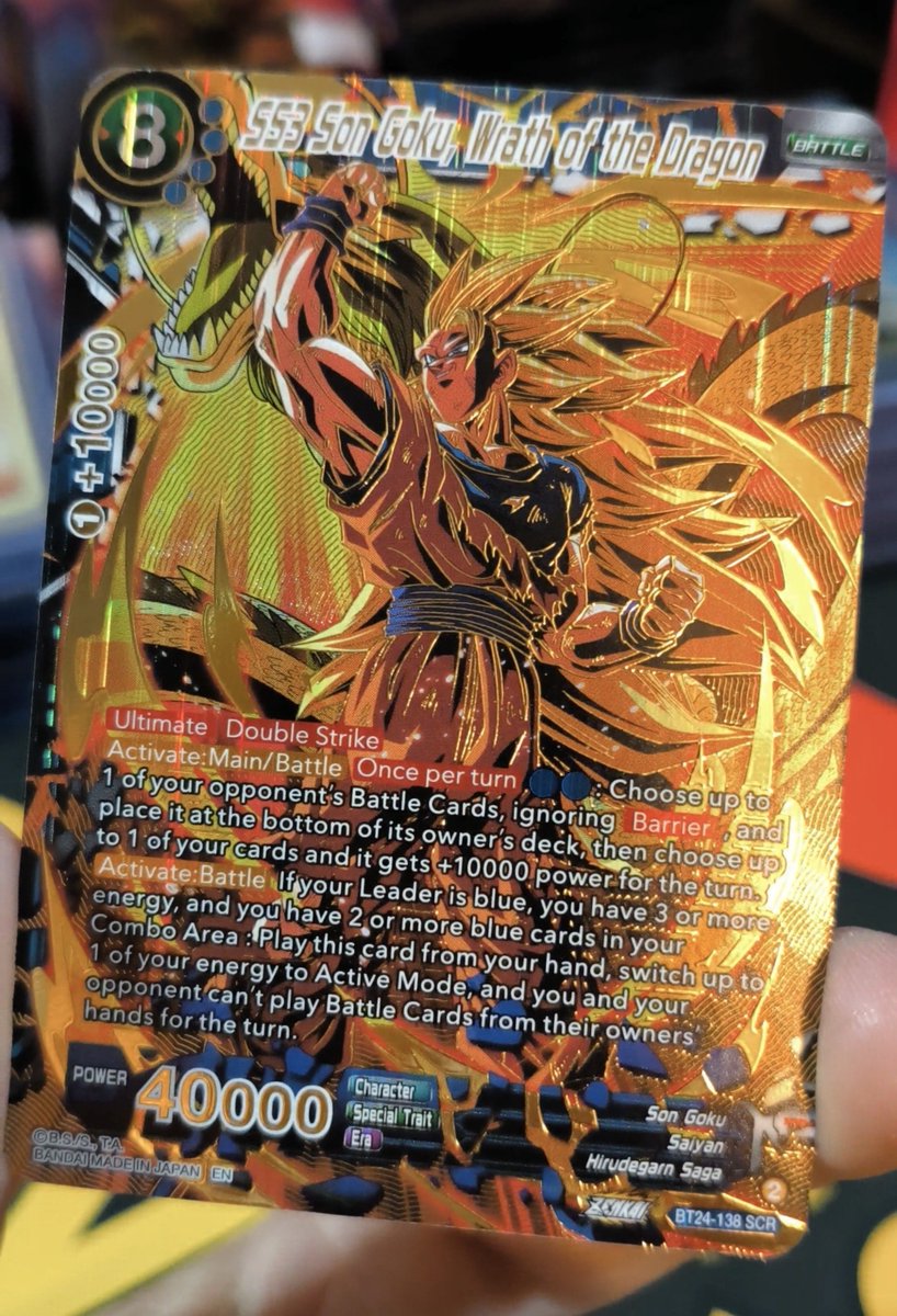 franckyjump5's tweet photo. Quelle beauté ! ✨🔥✨
#dragonballcardgame https://t.co/81SXE2Yrna