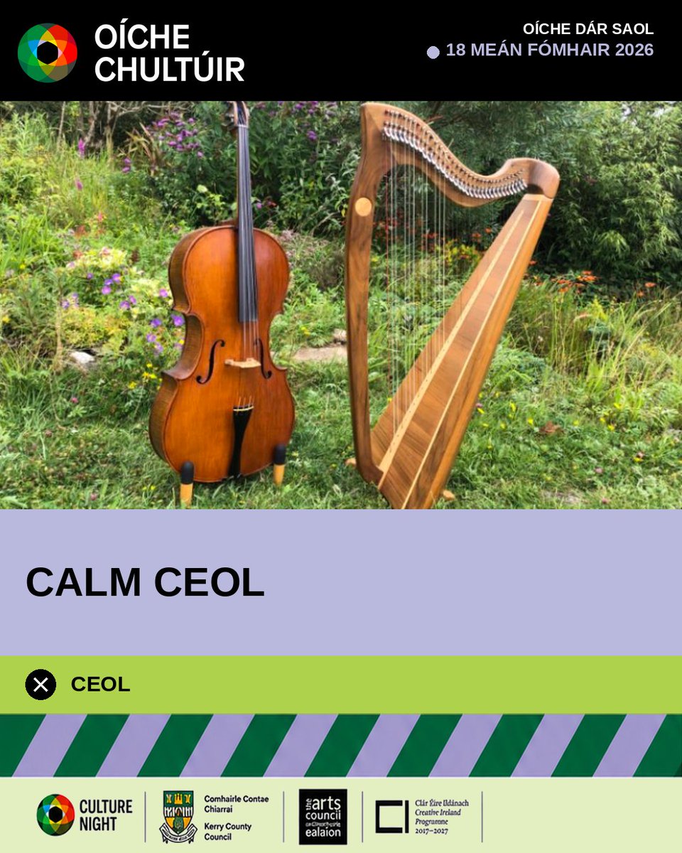 KerryCoArts's tweet photo. 🎶 What will your Friday night sound like?

Live music, opera, film &amp; more are waiting across Kerry this #CultureNight.

🎟️ Free events

https://t.co/rMsnkIDmAd

@artscouncil_ie @kerrycounty @creativeirl @culture_ireland

#DiscoverKerry #Music #Opera #Multidisciplinary https://t.co/AKQDAiP8Zu