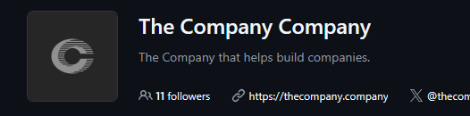 thedevrrrrrrr's tweet photo. Matty P, the spacex guy just asked what company they should build live and then someone responded with a company that builds companies.

Then, MattyP @'d someone called @juliuslipp  who in his bio, has something called "Company" and its literally the tech described. It's a company that builds companies.

Found his github, sending fees to his github, we can try onboard him 
https://t.co/EECzya56uQ