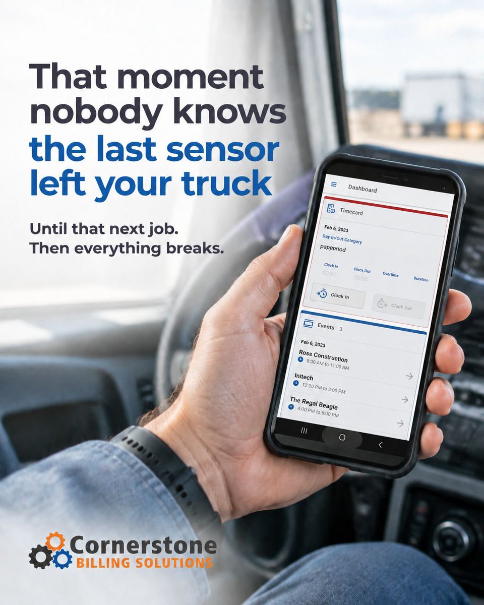Alarm_Software's tweet photo. Cornerstone deducts inventory the moment a tech uses a part in the field, so your stock counts stay accurate without anyone chasing down a spreadsheet. https://t.co/KESrT8gGz6