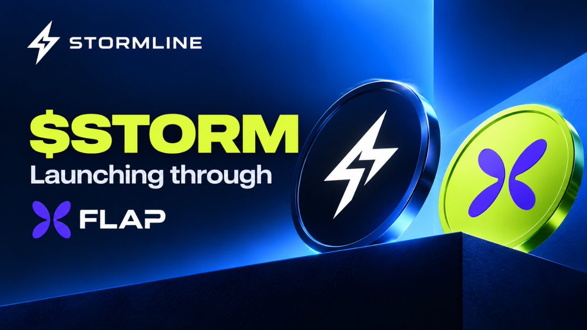 UseStormLine's tweet photo. STORM is officially launching through @flapdotsh.

Liquidity will be added automatically through FLAP’s launch mechanism. Holders with at least 100,000 STORM will be eligible to receive ETH distributions directly in their wallets no manual claim required.

Official launch via @flapdotsh.
Automatic liquidity.
Minimum holding: 100K STORM.
Direct ETH distributions.
Eligibility and distributions are determined from verified onchain balances. Official contract details will be announced separately.