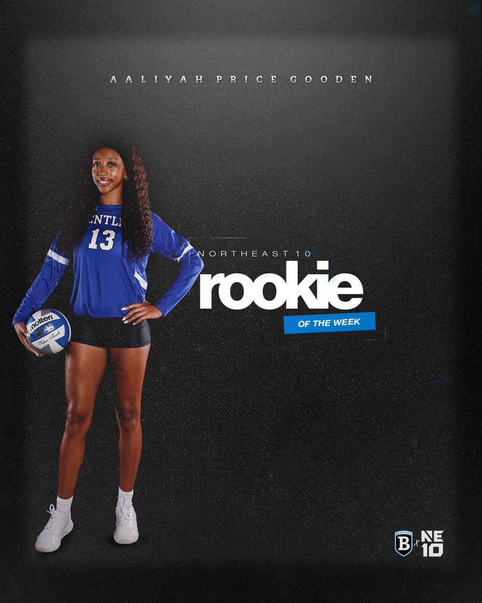 BentleyFalcons's tweet photo. Aaliyah Price Gooden is the NE10 Rookie of the Week after helping Bentley volleyball go undefeated at the IVHOF East Region Clash!!

📰 https://t.co/sh9QCKluqf https://t.co/DW8Ot78xzv
