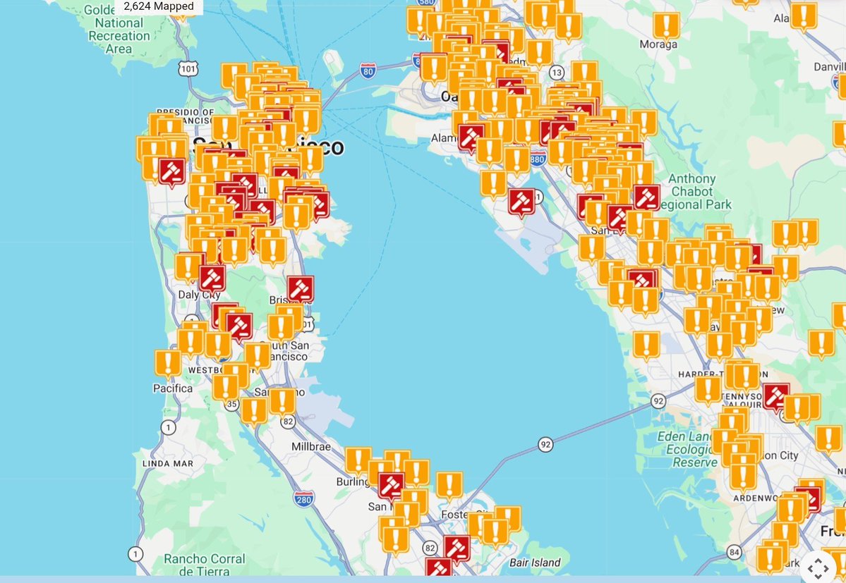 hibayre's tweet photo. Bay Area current notice of defaults and trustee sales https://t.co/EBzVhXqCcK
