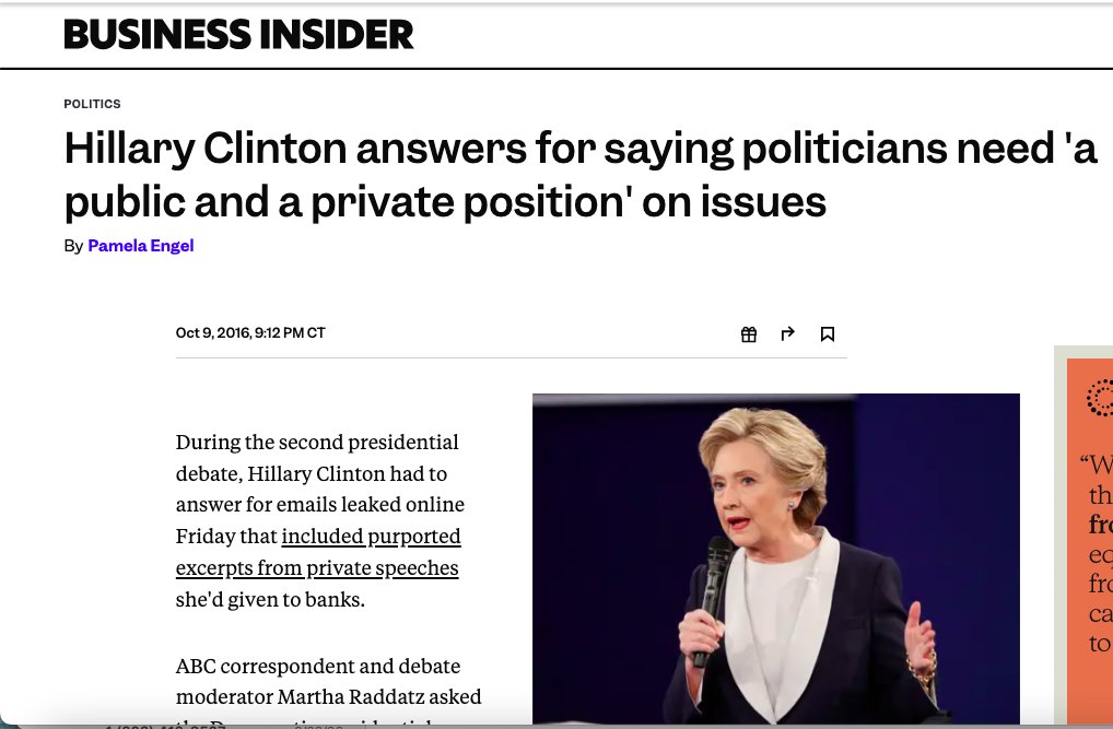 magi_jay's tweet photo. It's ironic that Hillary getting pilloried for this kicked off a decade of nitty gritty political purity tests that created minefields for Dems. You couldn't just say, "Here's how we move forward politically;" your politics had to maximally align w/ utopian internal ideology. https://t.co/cjHuZM4FUl