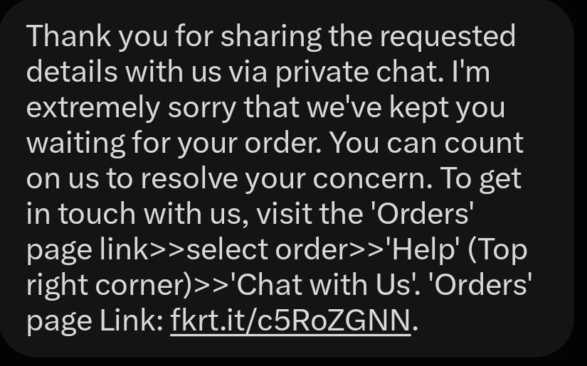 DrSunnyW's tweet photo. @flipkartsupport @flipkartsupport don't give this templated reply, stop this bull shit &amp; provide solutions https://t.co/HxF6ZtXiov