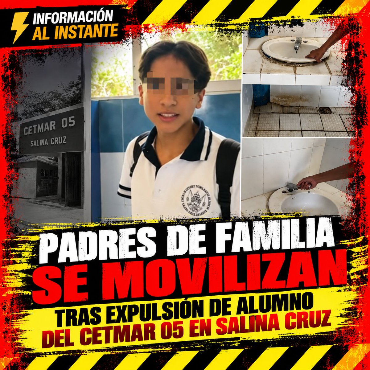 Informalinstant's tweet photo. 📷Padres de familia se movilizan tras presunta expulsión de alumno del CETMAR 05 en Salina Cruz
Una denuncia que circula en redes sociales tiene en alerta a padres de familia y estudiantes del CETMAR 05. https://t.co/UUwwDUQROY