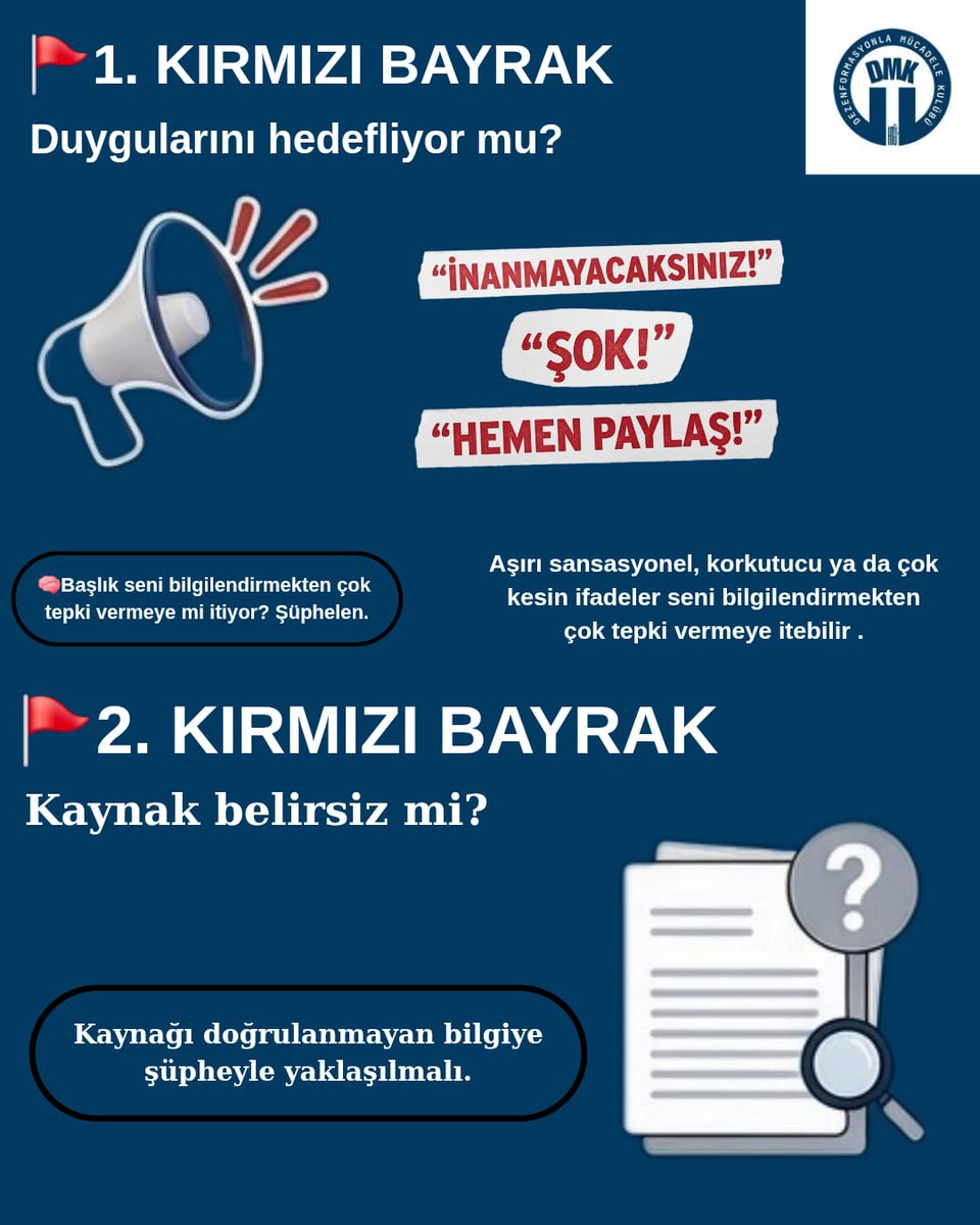ktudmk's tweet photo. Şüphe duyduğun an dur, sorgula ve doğrula. Unutma; yanlış bilginin yayılmasını engellemek senin elinde!
#KTÜ #DMK #DezenformasyonlaMücadele #İletişimBaşkanlığı #DoğruBilgi @iletisim @dmmiletisim https://t.co/1rUftvJ4cy