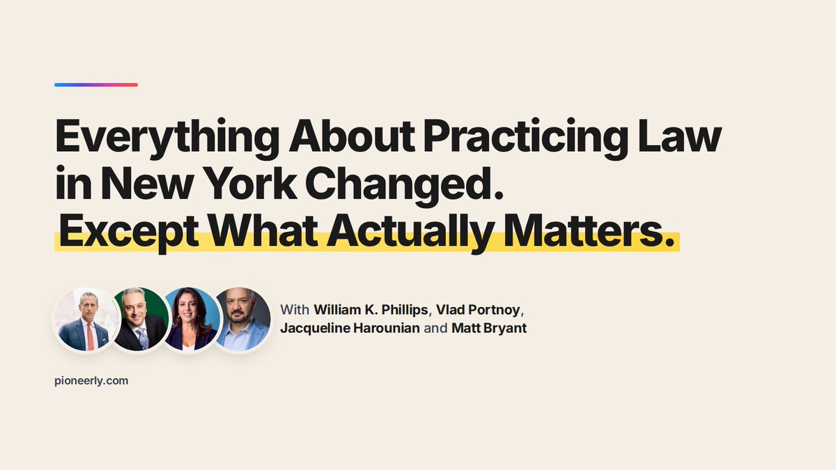 PioneerlyUS's tweet photo. During a consultation, New York attorney Vlad Portnoy noticed his prospective clients using AI to check his answers.

We spoke with him and three other attorneys about how practicing law has changed over the past decade.

https://t.co/jXGjF7C8Kf https://t.co/O8aT4mq4Fr
