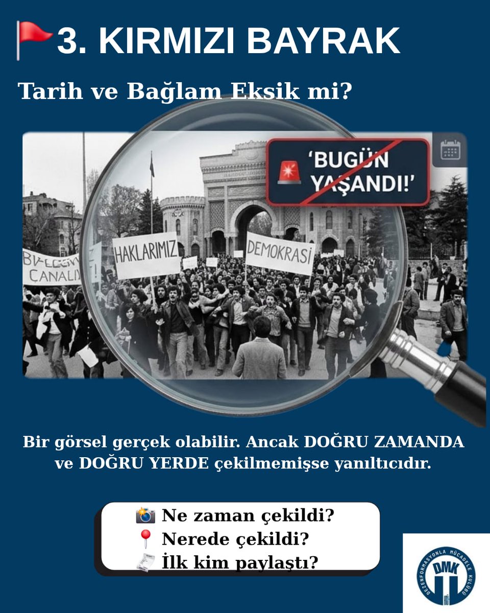ktudmk's tweet photo. Şüphe duyduğun an dur, sorgula ve doğrula. Unutma; yanlış bilginin yayılmasını engellemek senin elinde!
#KTÜ #DMK #DezenformasyonlaMücadele #İletişimBaşkanlığı #DoğruBilgi @iletisim @dmmiletisim https://t.co/1rUftvJ4cy