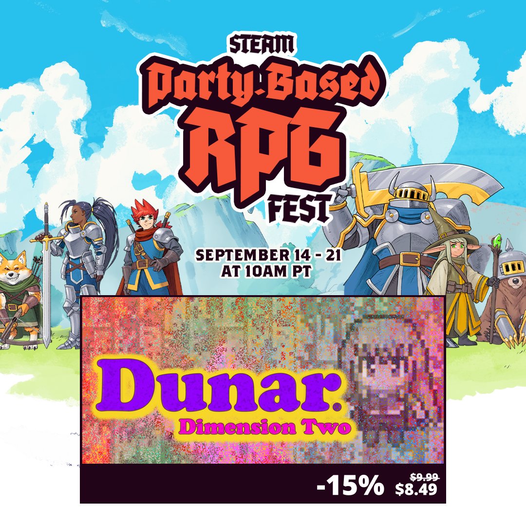 Thistom_Studios's tweet photo. 🎮 Dunar Dimension Two is participating in the Steam Party-Based RPG Fest!
The official soundtrack is 15% off during the event!
Featuring 76 original tracks created for the game. Don't miss the sale!
https://t.co/2aUkxJGa7G
#RPG #Steam #PartyBasedRPG https://t.co/LSUIXp2Jsf