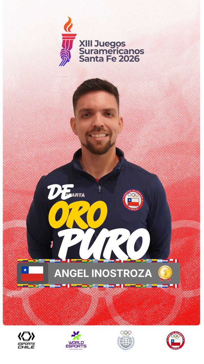 MartrixeEsports's tweet photo. Oro para Chile en esports en los Juegos Suramericanos.

🇨🇱@ainostroza6 domino la gran final y es el primer oro para Chile en esports y específicamente en Asetto Corsa.

Orgullo nacional haciendo historia 🇨🇱🇨🇱🇨🇱 https://t.co/tYgtCvXpBb