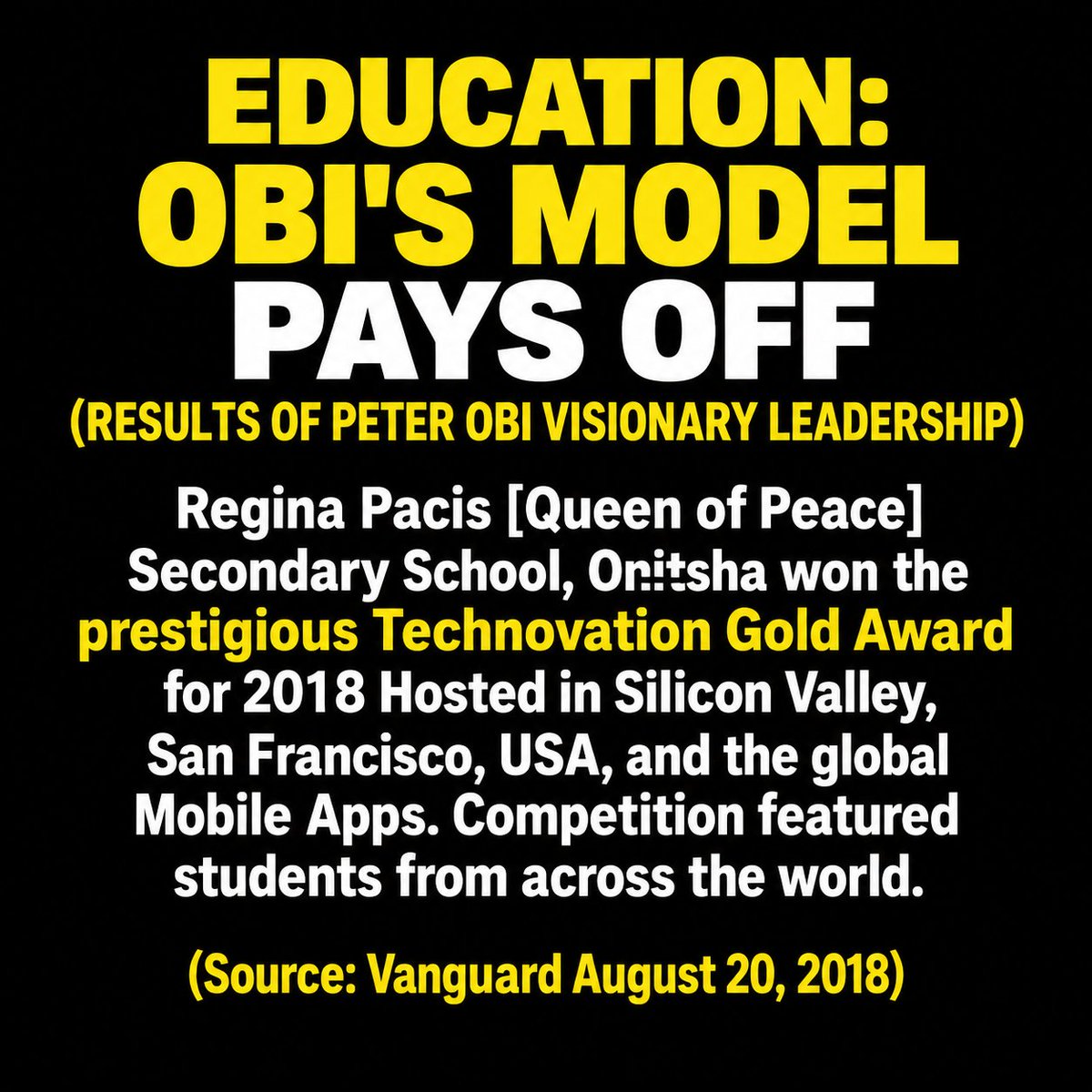 AwosunleOlamid2's tweet photo. Peter Obi is a leadership phenomenon

Peter Obi’s education model worked in Anambra and attracted UN attention. Where is President Tinubu’s education model? Nigeria needs a leader like Obi. https://t.co/IHXbzLhWaS