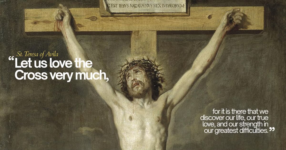 FOCUScatholic's tweet photo. “He humbled himself, becoming obedient to death, even death on a cross. Because of this, God greatly exalted him and bestowed on him the name that is above every name.” (Philippians 2:8-9)

Happy Feast of the Exaltation of the Holy Cross!

#focuscatholic https://t.co/UbjeQbWKcC