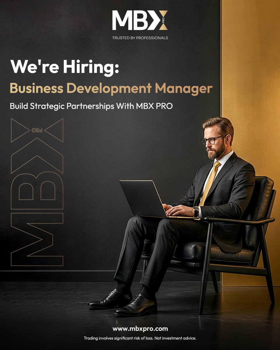 MBXProOfficial's tweet photo. 📢 We're Hiring: Business Development Manager – MBX PRO 🌏
📍 Taiwan|Philippines|Malaysia | Thailand
💼 3–4 years' BD/partnerships experience
Fintech/brokerage experience preferred. Strong partner network and negotiation skills a plus.
Join MBX PRO and grow with a global team! 🚀 https://t.co/D1O6uBIh0l