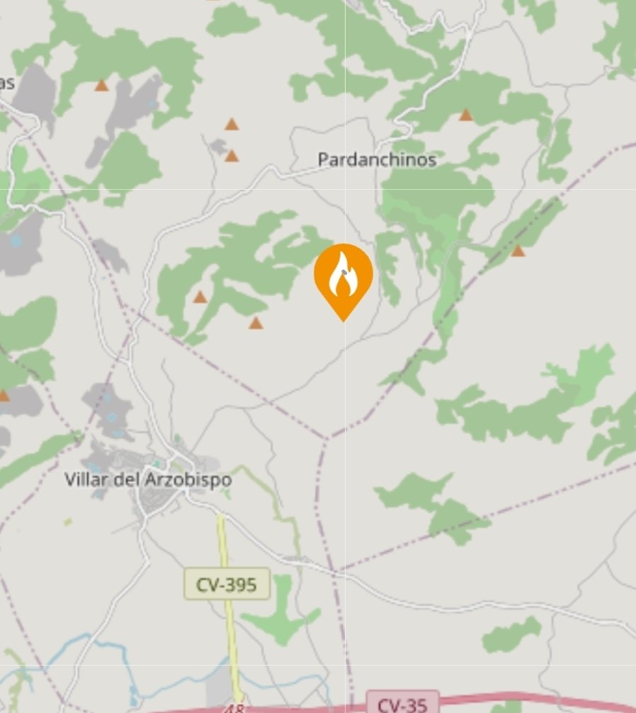 VOSTcvalenciana's tweet photo. 🔥 Declarado #incendio #forestal en #Andilla (V) zona Barranco del Antigón. HT de seguimiento #IFAndilla.
Medios movilizados. https://t.co/uw7RzZqYbV