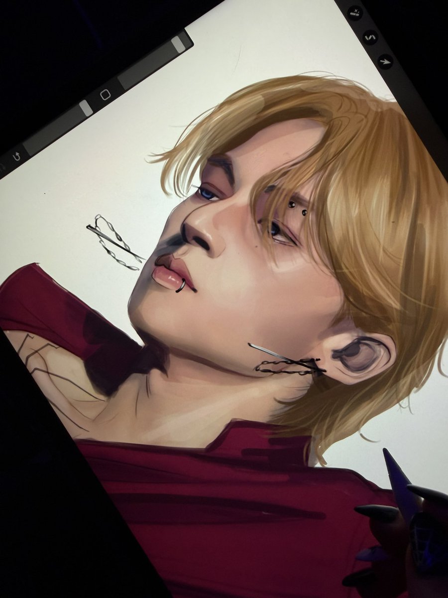 Jodicreatesart's tweet photo. Hey.
Did you know.
I might be slightly obsessed with this blonde guy.

#ateez #wooyoung https://t.co/A1cK2y66xL