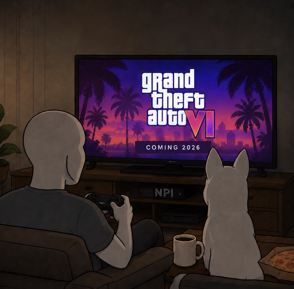 Official_NPI's tweet photo. NPC: “Can’t wait to play GTA 6.” 👤🎮

NPI: “Bro… you’re the pedestrian.” 🐕 

#GTA6 #GTAVI #NPC $NPI https://t.co/UttrrrXo8A