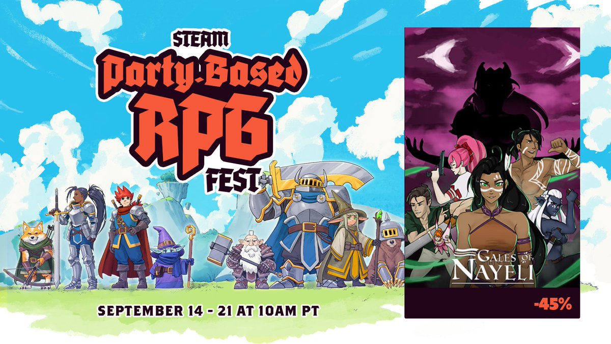 BlindCoco's tweet photo. Adventurers!
Help Nayeli and Defeat Bloodlust in Gales of Nayeli, 45% off, courtesy of #PartyBasedRPGFest
Enjoy!
https://t.co/JbjvUgvcjB
#steam #srpg #indiegame https://t.co/75BMUxe886
