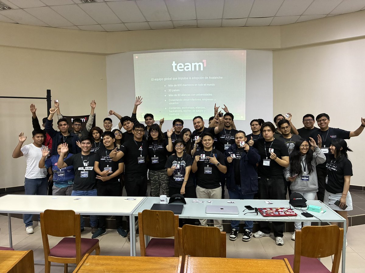 danelerr's tweet photo. Llevando Avalanche 🔺 a nuevos espacios por 🇧🇴

estuvimos presentes en la Buildathon de @EthereumBo junto al team de Team1 🫡

@Team1LatAm @AvaxTeam1 https://t.co/y4BKQftgbY