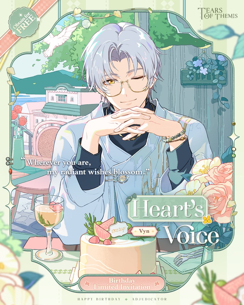 TearsofThemisEN's tweet photo. ✦ Stellis' Heartbeat - Vyn ✦ Event Rewards

Between 2026/09/19 11:00 and 09/29 04:00 (UTC+9), complete the birthday tasks to get Vyn R card, birthday Invitation, event Badge, Tears of Themis, and various limited rewards.

#TearsOfThemis https://t.co/wRNYfxvxdS