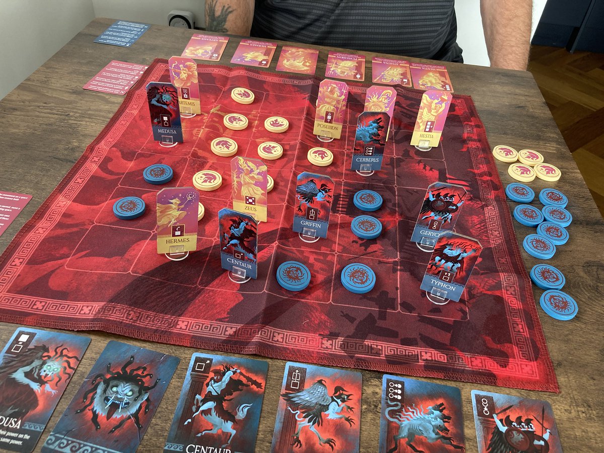 Yugblad's tweet photo. Played a couple of games of asymmetric 2p board game, ICHOR. Fast playing and easy to learn, this was a hit with my dad. https://t.co/yUsSY9eVWC