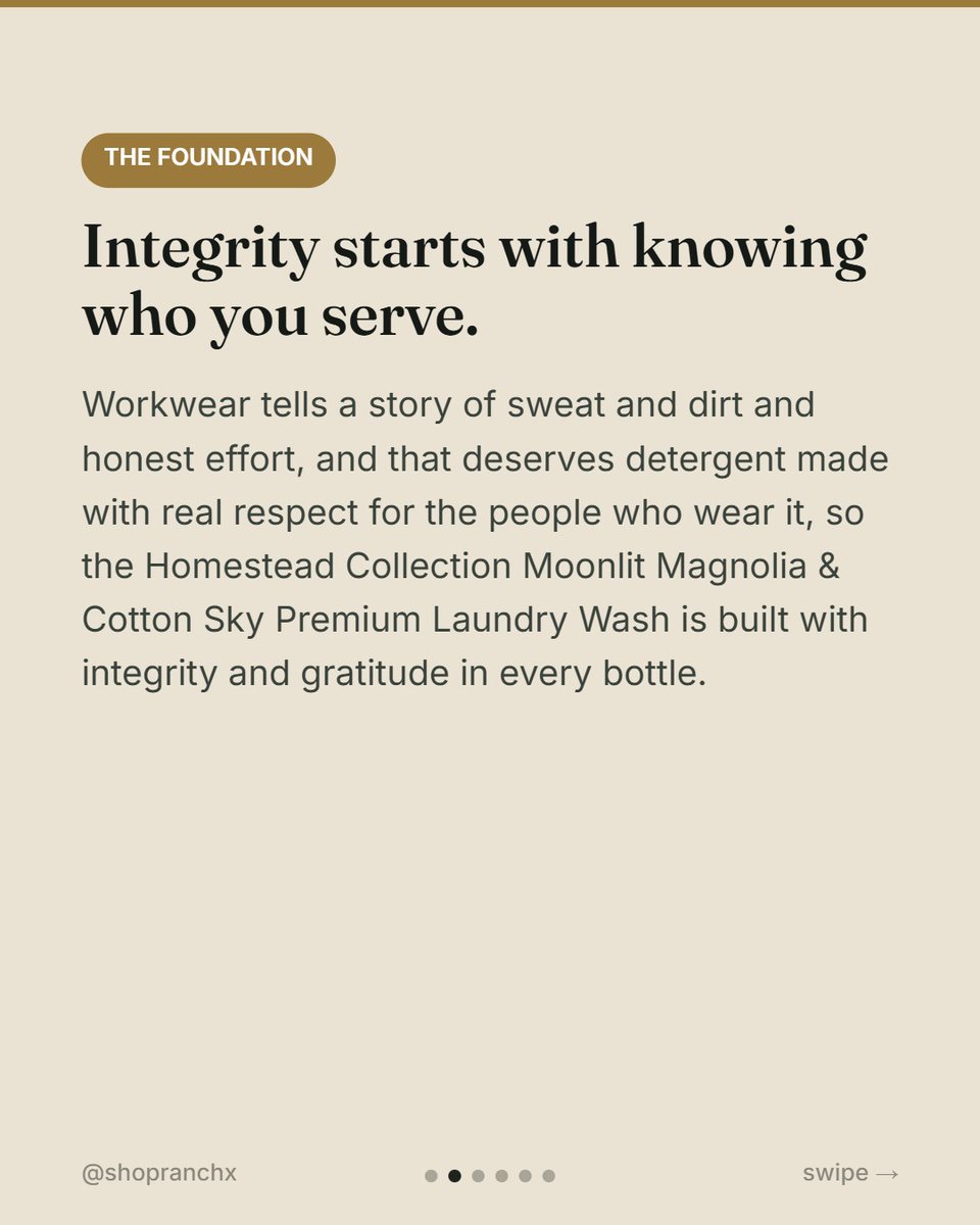 shopranchx's tweet photo. Faith guides the work, and excellence shapes every detail. The Homestead Collection Moonlit Magnolia &amp; Cotton Sky Premium Laundry Wash is built with all-natural enzymes and a long-lasting Western-inspired scent for workwear that matters.

#RanchX #WesternLuxury https://t.co/ahadFi89MG