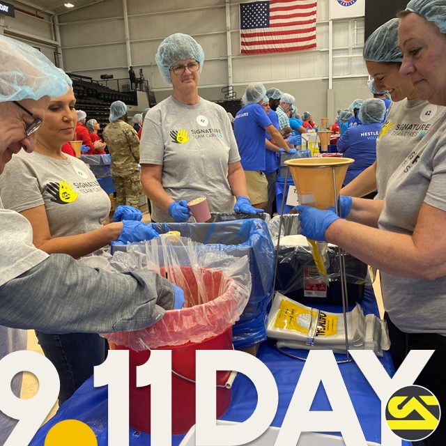 SignatureCRE's tweet photo. Signature Associates was honored to take part in the 9/11 Day of Service at Wayne State, packing 702 meals toward an incredible 190,000 for Forgotten Harvest!  Proud to honor 9/11 through service, unity &amp; giving back.

@911day #911Day #NeverForget #KnowSignature #GivingBack https://t.co/QeXEiX8N9J