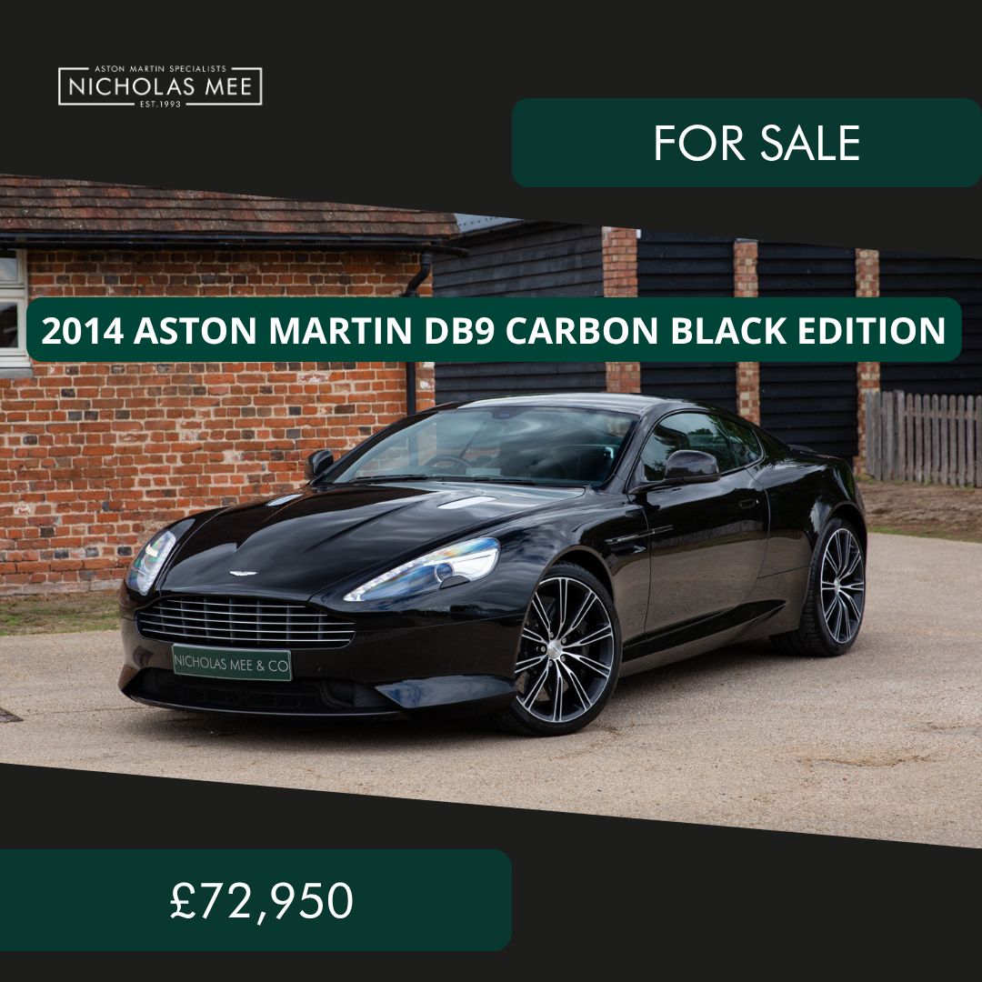 nicholas_mee's tweet photo. We are delighted to offer this attractive 1 owner, low mileage, 2014 Aston Martin DB9 Carbon Edition, finished in AML Carbon Black over Obsidian Black hides.
Full Details: https://t.co/YrHo9Wsrc0
#AstonMartin #DB9 https://t.co/nQh85A1bF9
