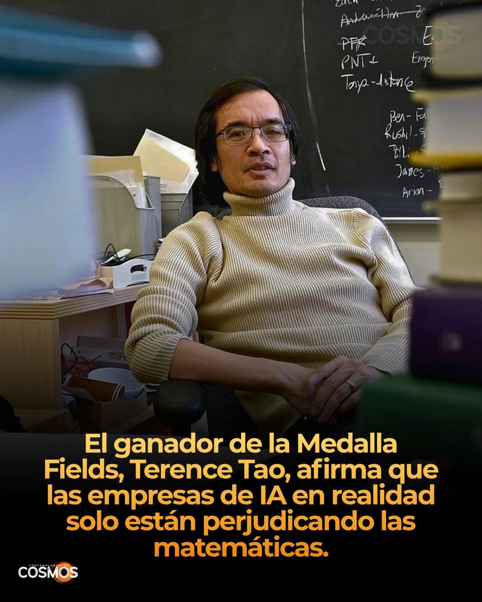 cecosmos_'s tweet photo. El 11 de septiembre de 2026, Terence Tao y otros 24 medallistas Fields —entre ellos Peter Scholze, Maryna Viazovska, Maxim Kontsevich y Manjul Bhargava— publicaron una declaración conjunta titulada "A Severe Misalignment of AI in Mathematics" en el blog de Tao. El documento describe los objetivos de las empresas de IA y los de la comunidad matemática como "severamente desalineados", y surgió de discusiones entre los firmantes durante la semana previa, publicada con urgencia sin el proceso consultivo habitual.

El detonante fue el anuncio de OpenAI el 8 de septiembre: un modelo interno, apoyado por unos 10.000 agentes operando en paralelo, resolvió la ecuación de Navier-Stokes —uno de los Problemas del Milenio— en apenas 88 horas. Poco antes, matemáticos de la Universidad de Nueva York habían estado trabajando en el mismo problema, y surgieron acusaciones de que OpenAI usó su ventaja computacional para adelantarse, generando disputas sobre atribución y posible plagio.

El argumento central no es que la IA sea mala en matemáticas —los firmantes reconocen que sus capacidades han mejorado dramáticamente—, sino que tratar la resolución de problemas famosos como benchmark de progreso lleva a publicar soluciones apresuradas sin pruebas formalizadas ni citas adecuadas, saltándose el proceso humano de revisión, simplificación y transmisión que tradicionalmente convierte un problema resuelto en comprensión matemática compartida.

📄📌Referencia:
Tao, T. (2026, 11 de septiembre). A severe misalignment of AI in mathematics. What's New.