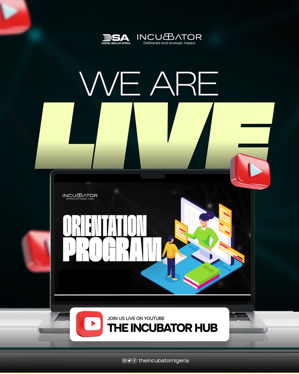 theincubator_ng's tweet photo. We are LIVE! 

The wait is officially over!

It’s time to dive into practical digital skills and make this learning experience count.

See you in class!

#Theincubatorhub https://t.co/otExulJJUZ