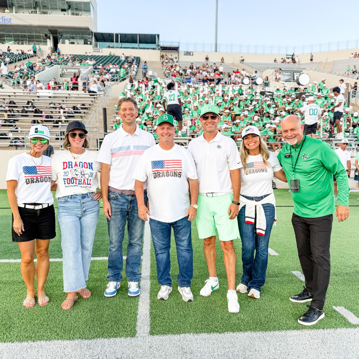 Carrollisd's tweet photo. We were honored to welcome many dedicated public servants to Dragon Stadium Friday night, from the first responders who serve and protect our communities to Tarrant County Judge @TimothyOHare and Tarrant County Commissioner @MattKrauseTX, who joined us on the field for the ceremonial coin toss.

Thank you to all our public servants for their leadership, commitment and service to our community! 🐉🏈

And thank you to @BasinVentures, our Carroll ISD athletics title sponsor.