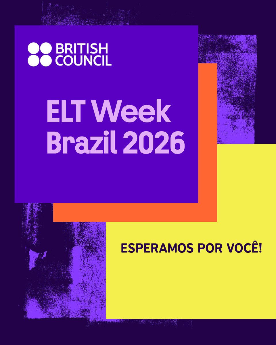 brBritish's tweet photo. O maior encontro de professores de inglês no Brasil está com inscrições abertas.

De 28/09 a 02/10, a ELT Week Brazil 2026 conecta o Brasil e o Reino Unido em uma semana dedicada à inovação no ensino de inglês. Palestrantes renomados, certificado de participação e uma comunidade nacional de aprendizagem esperando por você.

👉 Inscreva-se já: https://t.co/7Ux3Y8sjgE

#ELTWeekBrazil #BritishCouncil #ELT