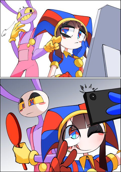 stephie_smith07's tweet photo. Soft circus duo
one chaos, one camera ready

#TheAmazingDigitalCircus #TADC #Jax #Pomni  #PomniJax #TADCFancomic #DigitalCircus  #SoftChaos #CuteFanart https://t.co/cPekhnP7k1