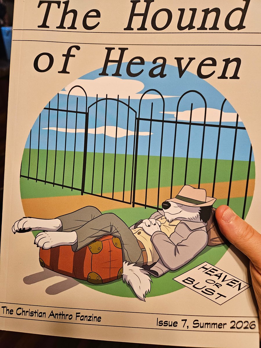 equalitysdaniel's tweet photo. Check out this handsome book that showed uo in thr mail. Hound of Heaven truly is a literary treasure trove. Worth every penny. Pick yours up via. @houndzine .

Might even get to see what Gregor is up to, the friendly little half fox. https://t.co/mdijtkEMv3