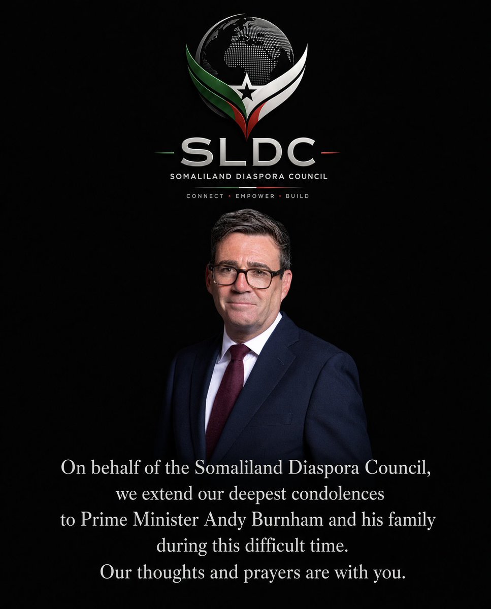 sldc01's tweet photo. A message from Somaliland to the Prime Minister of Britain @andyburnham. https://t.co/MhRE7fl5DT
