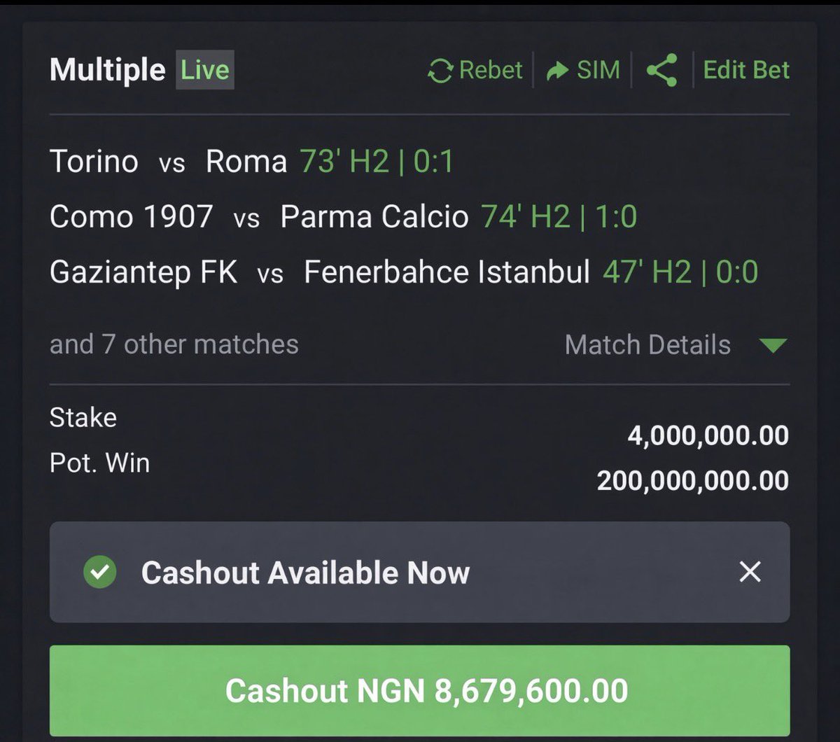 15billiongame's tweet photo. Cashout x 2 now 🏆 https://t.co/Ey8WByMZtG
